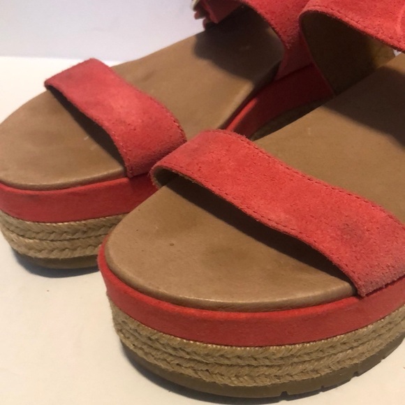 Ugg April Coral Platform Espadrille Shoes - Picture 8 of 10
